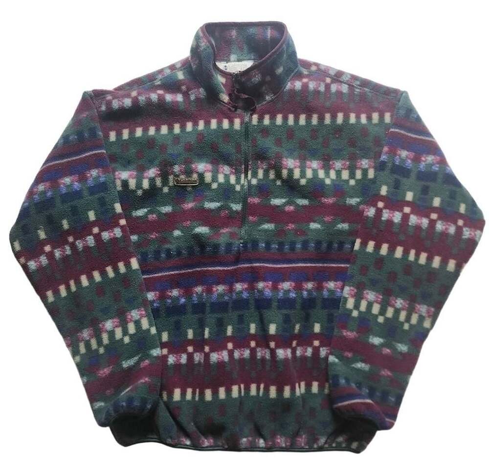Columbia Aztec Fleece Pullover Size XL Vintage 90s Made In USA